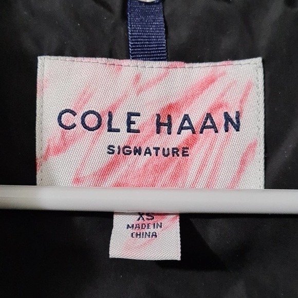 Cole Haan Hooded Puffer Coat Black Size XS - Picture 3 of 9